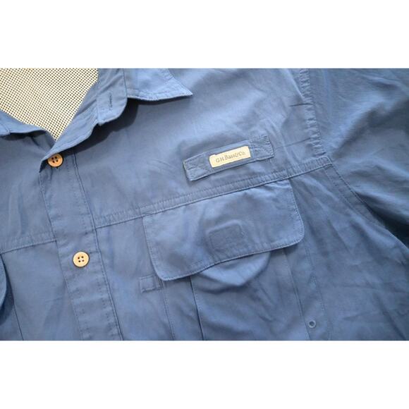 G.H. Bass Co. Camp Shirt Blue Vented Hiking Outdoors Mens Size XL - Picture 5 of 8
